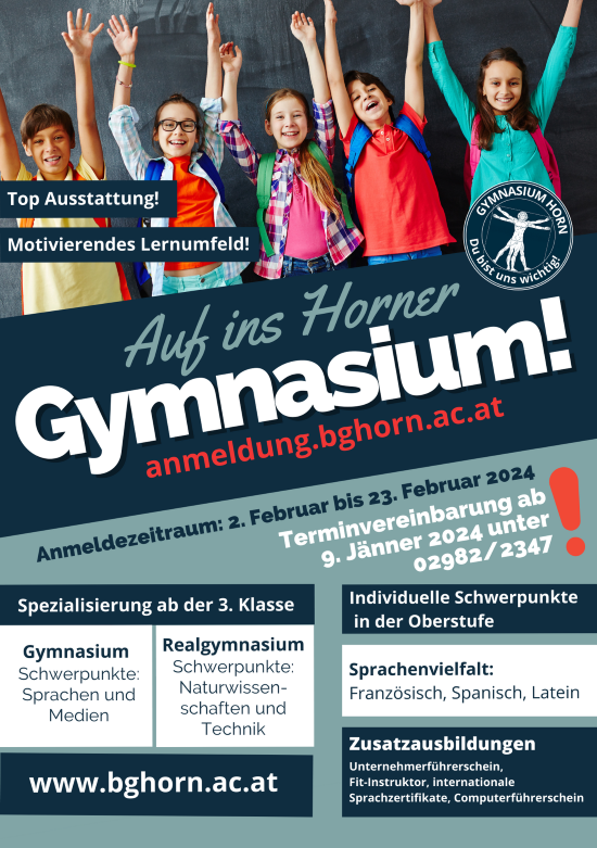 Schulanmeldung Gymnasium Horn